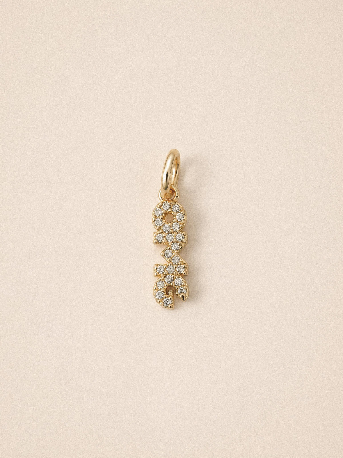 OMG charm goud met zirkonia