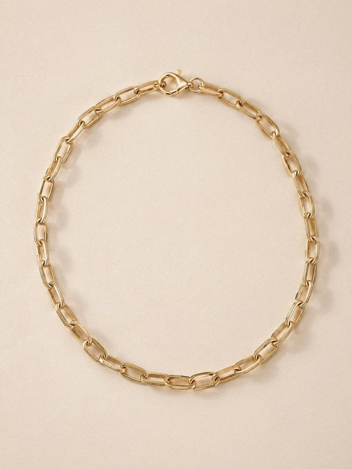 Textured link halsketting